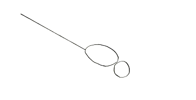 Как нарисовать стрекозу, шаг 1