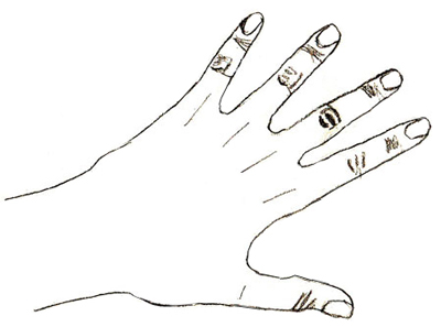 Как нарисовать руку, шаг 5