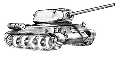 Как нарисовать танк, шаг 7